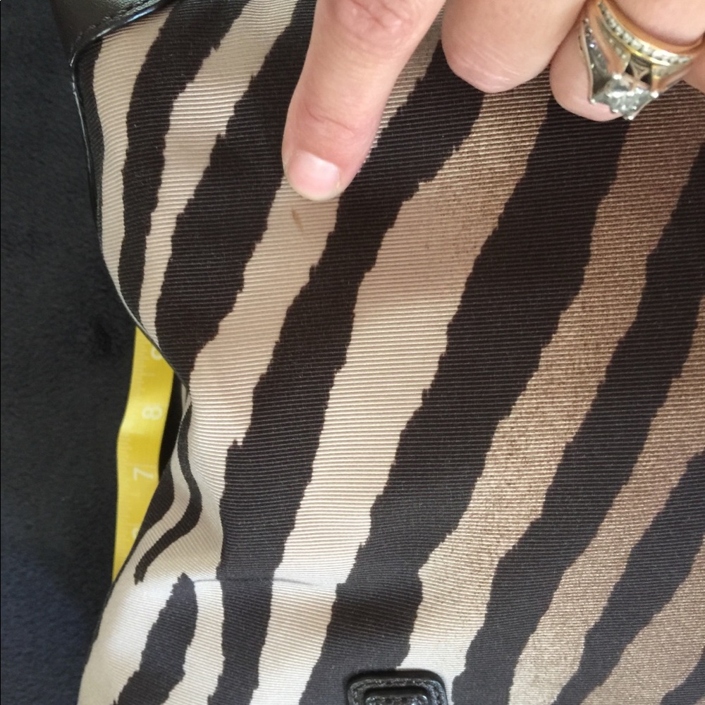 Coach brown zebra stripe purse & matching wristlet - Picture 8 of 8